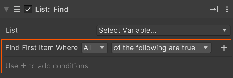 Condition Editor