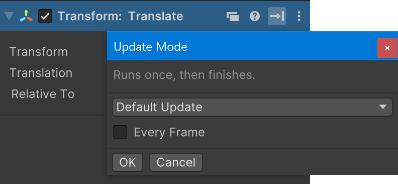 Update Mode Popup