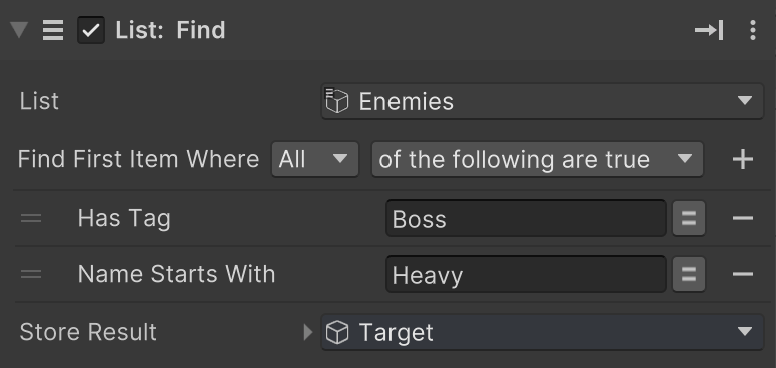 List Find Enemy