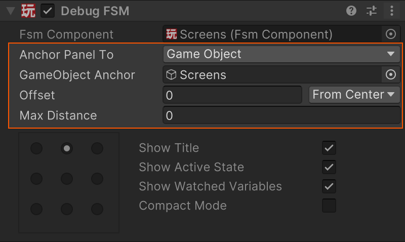 Debug FSM Component
