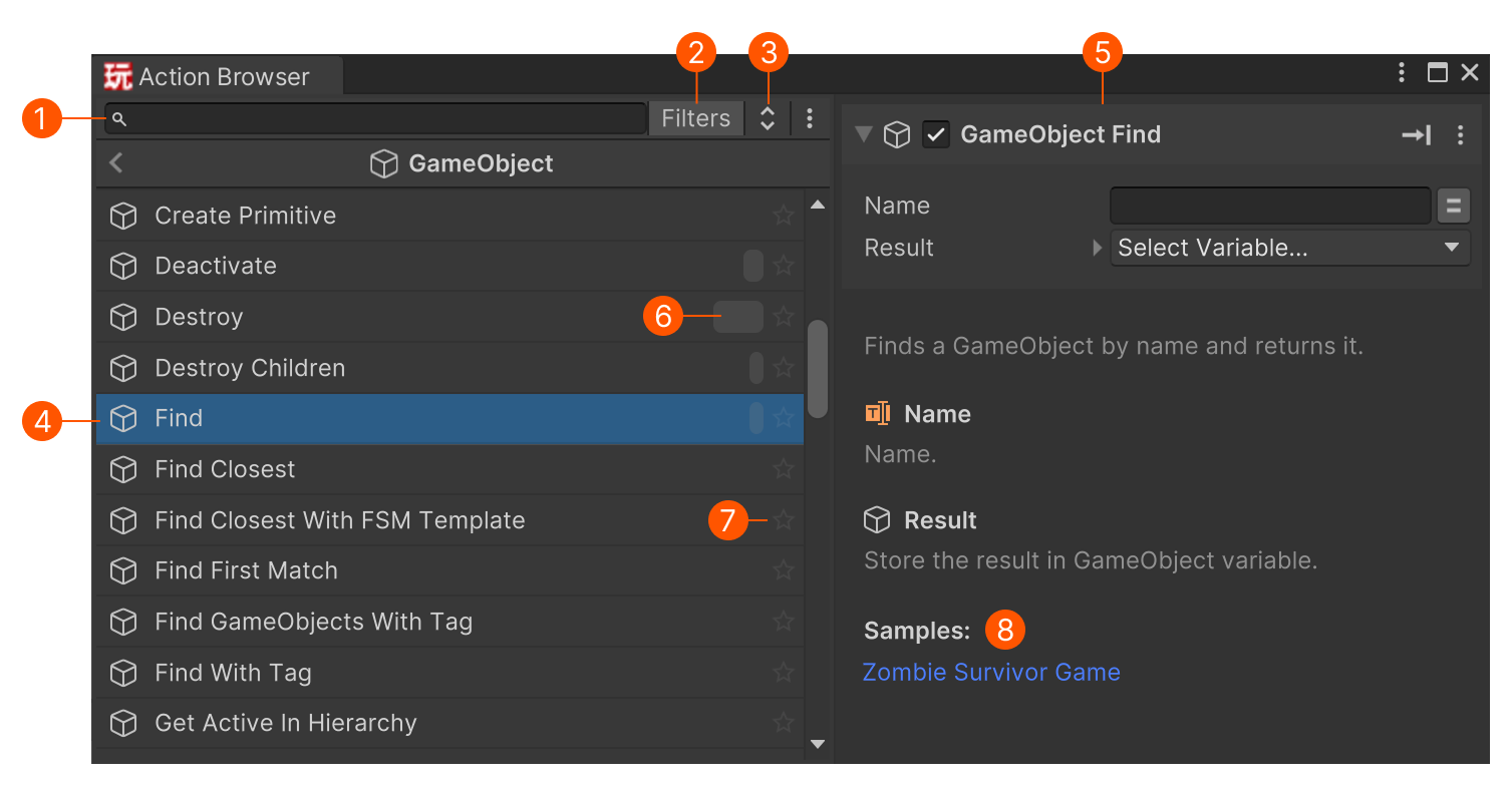 Action Browser