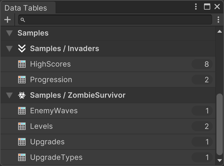 Data Tables