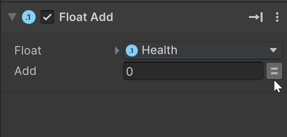 Quick Add Action Variable