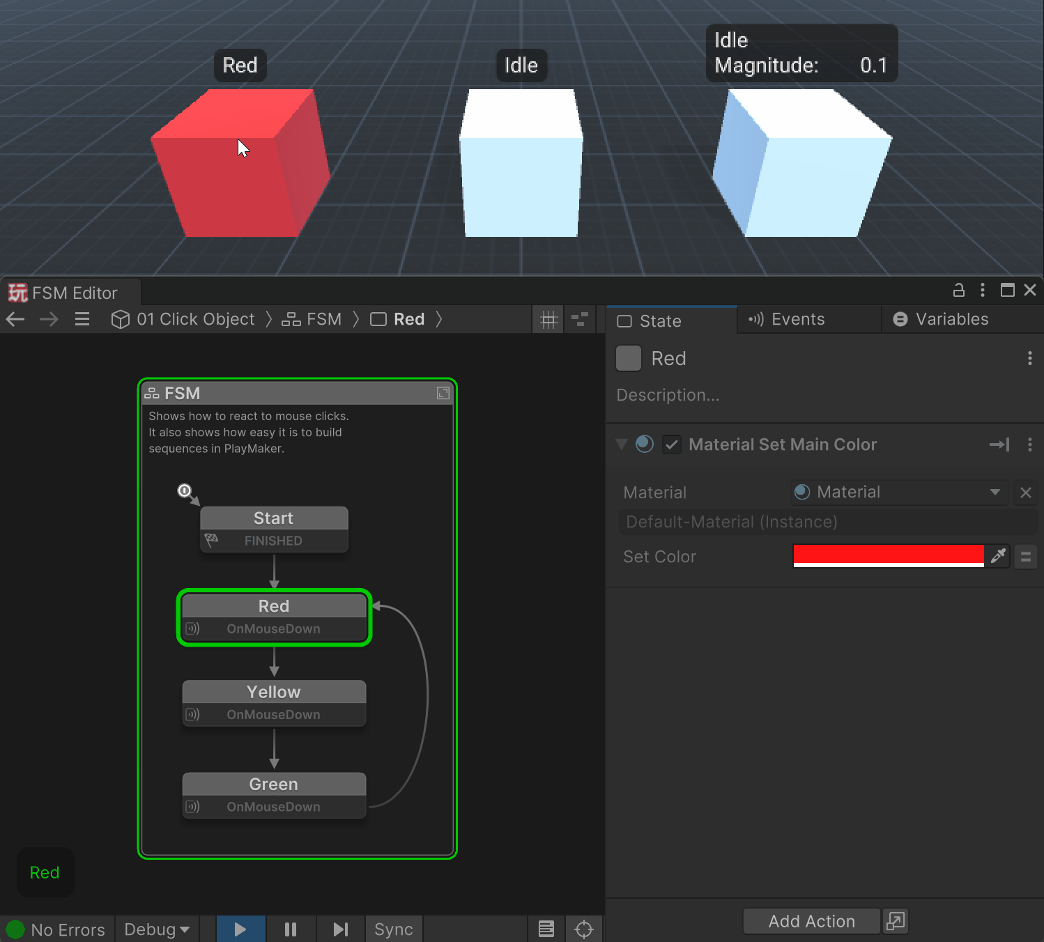 01 click object